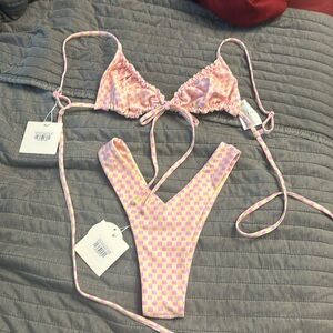 Kulani kinis watermelon sugar bikini set size small new with tags